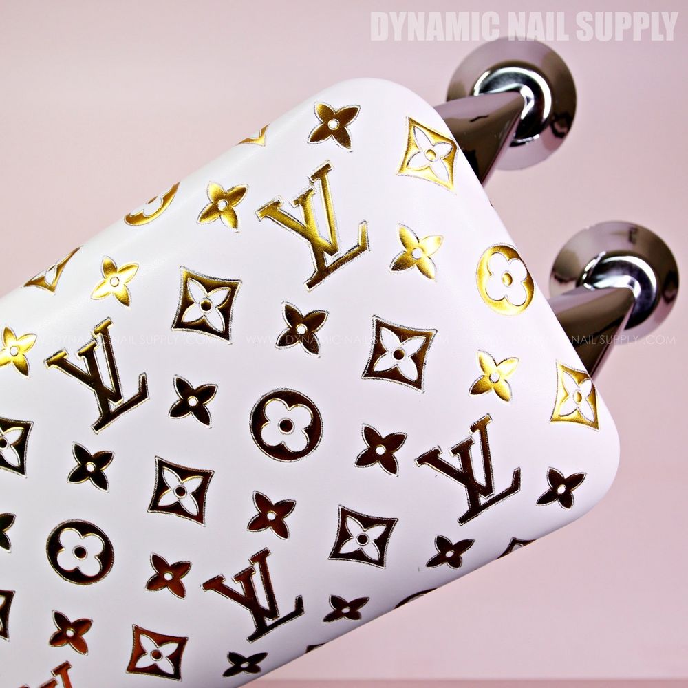 white gold LV pattern armrest - 2