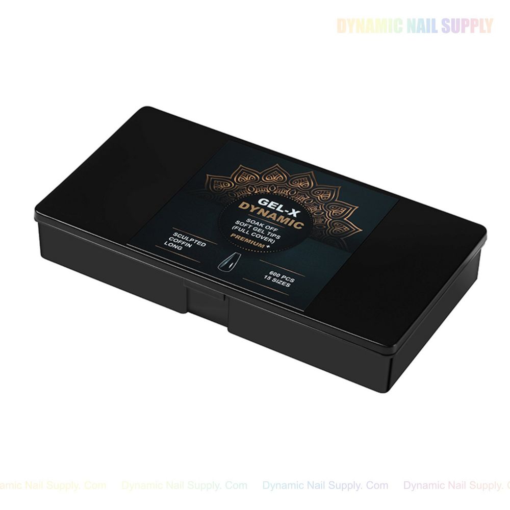 Long coffin Gel-X full cover tips - 16