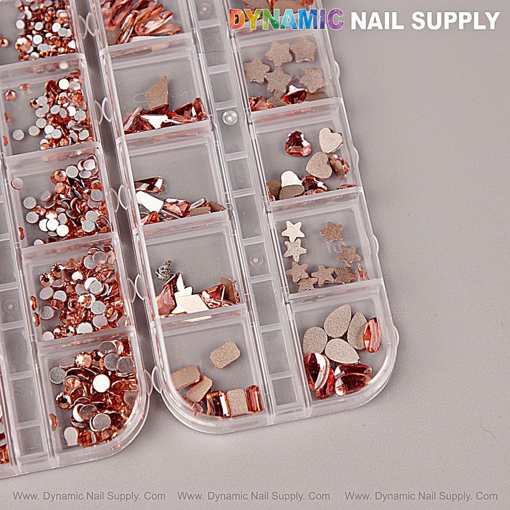 rose gold multi-shape rhinestone kit - 3