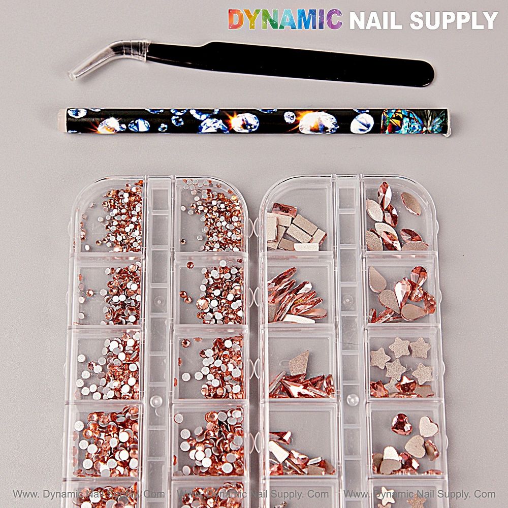 rose gold multi-shape rhinestone kit - 4