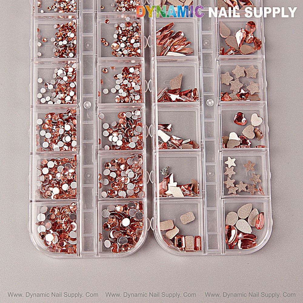 rose gold multi-shape rhinestone kit - 5